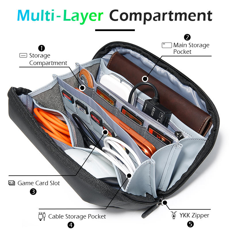 BANGE Large Capacity Travel El - đánh giá và giá Tech Accessories Case